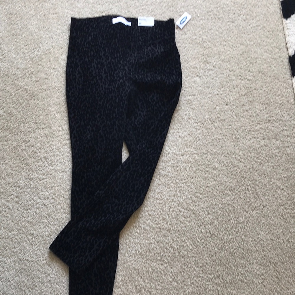 Brand new printed velvet black pants